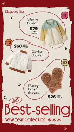 New Year Clothing & Shoes Kid‘s Jacket Gloves Best Selling Collection