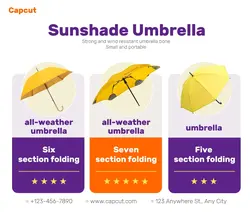 Maternal Sunshade umbrella Contrast Minimalist