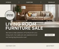 Furniture Living Room Sale Facebook Post