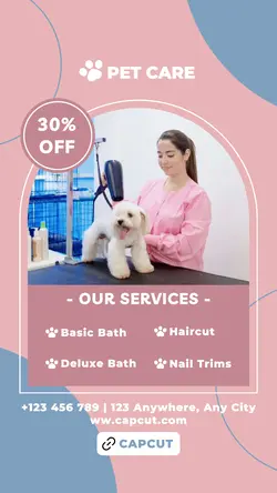 Pet Grooming Services Instagram Story