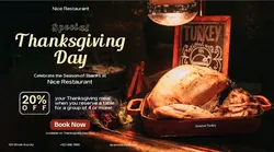 Thanksgiving Day Restaurant Special Discount Ads