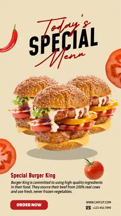 Special Menu Burger King Instagram Post