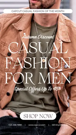 Casual Fashion Man Promotion Instastory
