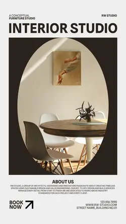 Minimalist Furniture Studio Instagram Story Post