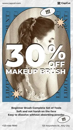 Beauty Makeup brush Discount Retro