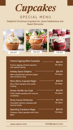 Cupcakes Menu Instagram Story