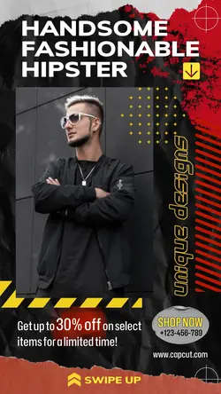 Handsome  Fashion Hipster Instagrm Story