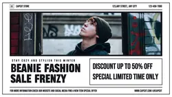Beanie Fashion Sales Promotion Twitter Post