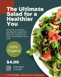 Green salad promotion for instagram post