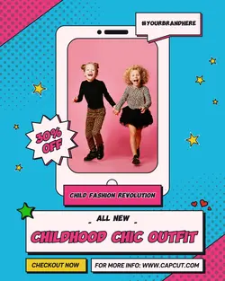 Fashion Brand Child Outfit Sale Instagram Post