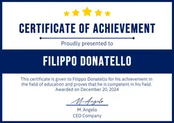 Non-marketing Certificate of Appreciation