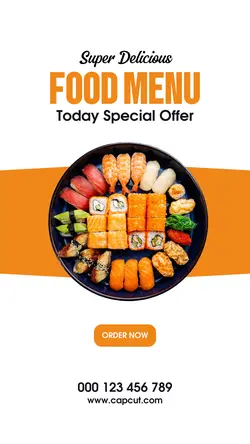 Food and Beverage Sushi Sell Instagram Story Post