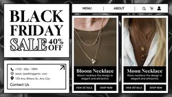 Black Friday Necklace Promotion Twitter Post