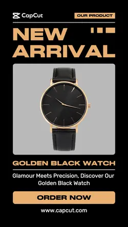 Golden Black Watch Promotion Instagram Story