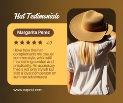 Fashion Hat Testimonials Facebook Post