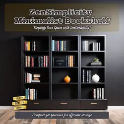 E-commerce Household ZenSimplicity Minimalist Bookshelf Product Display