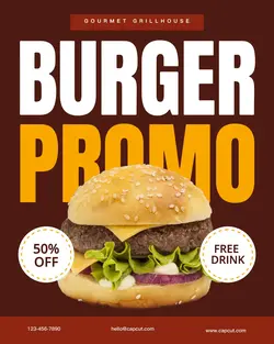 Burger Promotion Instagram Portrait
