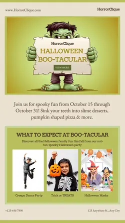 Halloween Kids Party Invitation Instagram Story