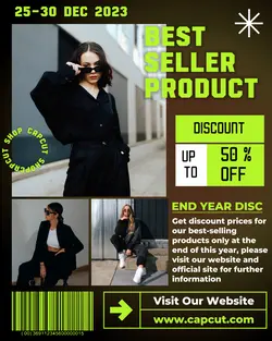 Fashion Best Seller Product Discount Up To 50% Display Portrait Instagram