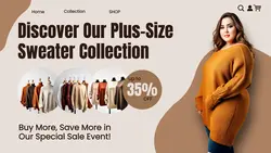 Fashion Plus Size Sweater Promotion