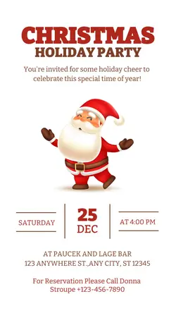 Christmas Holiday Party Instagram Story