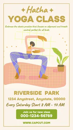 hatha yoga class advertisement