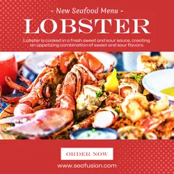 Seafood Product Display Instagram Post