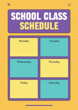 Non-Marketing Class Schedule Yellow Illustrtration