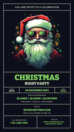 Minimalist Christmas Invitation for Instagram Story