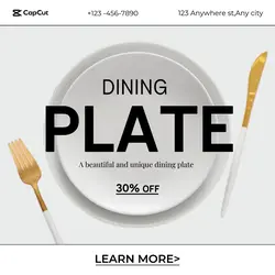 Foods & Beverage Plate Show Minimalist