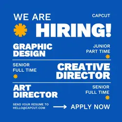 Blue Bold Hiring Team Instagram Post