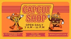 Retro Capcut Shop Food Promotion Facebook Ad
