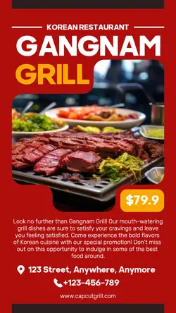 Korean Restaurant Grill TikTok Post