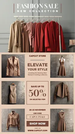 New Collection Women Dress Product Display for Instagram Story