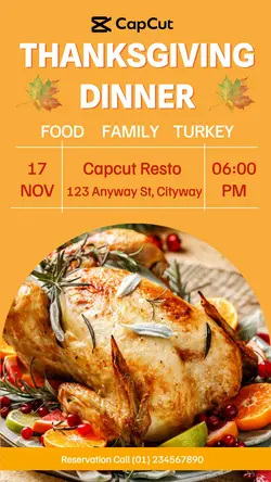 Thanksgiving Dinner Invitation Insta Story