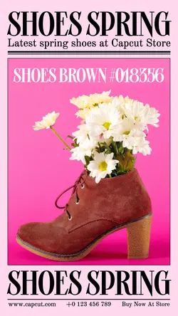 Shoes Spring Product Display Instagram Story Soft Pink Minimalist