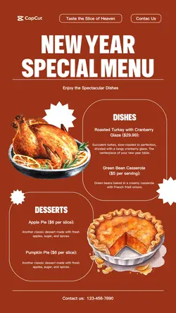 New Year Special Menu Tiktok Post