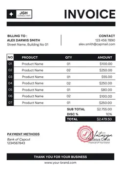 Minimalist Invoice Design