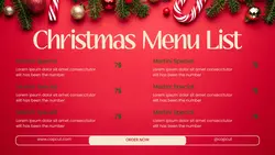 Chirstmas Menu List Modern Twitter Post