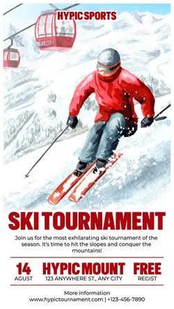 Ski Tournament Promotion Instagram Post