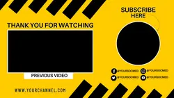 Yellow YouTube End Screen