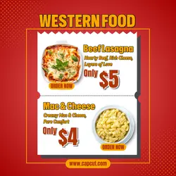 Food & Beverages Western Food Promo Instagram Post