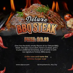 BBQ Steak Food Promotion Instagram Post