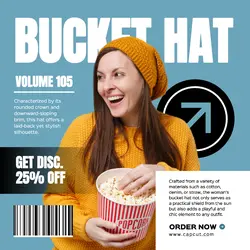 Woman Bucket Hat Promotion Instagram Post