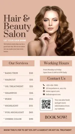 Hair and Beauty Salon Promotion Instagram Story
