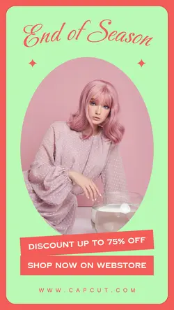 Green and Red Retro Playful Fashion Sales Story