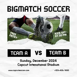Soccer Match Poster for Instagram Post