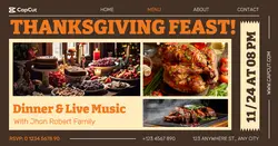 Thanksgiving Feast Invitation Facebook