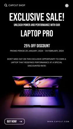 Electronic Laptop Sale Instagram story