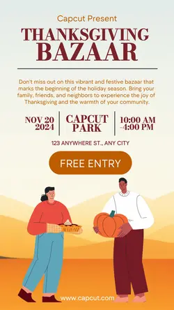 Thanksgiving Bazaar Instagram Story